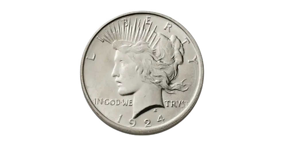 Authentic Peace Silver Dollar Coin (1922-26, 1934-35) - United States Mint -  Circulated Condition